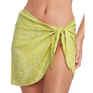 Volcom Juniors Size M/L Coco Tie-Waist Mini Sarong Swim Cover-Up in Green 2663